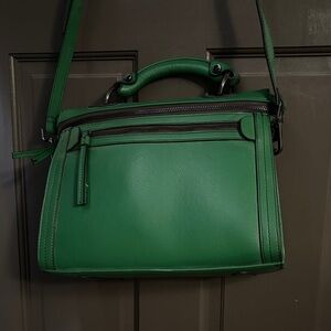 Stylish Green Leather Camera Bag
